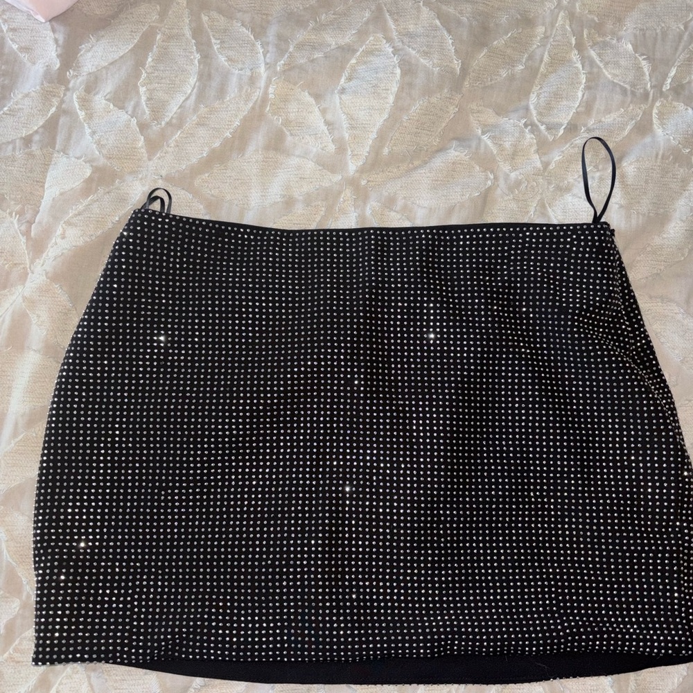 Elegant Black Studded Skirt